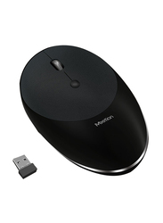 Meetion R600 Slim Rechargeable Silent Wireless Optical Mouse, Black