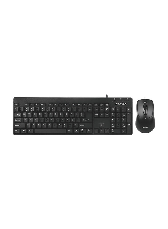 

Meetion AT100 USB Wired English Keyboard and Mouse, Black
