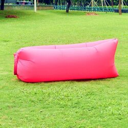 In-House Fast Inflatable Nylon Lazy Sofa Air Sleeping Bag, AS-2, Pink, Single