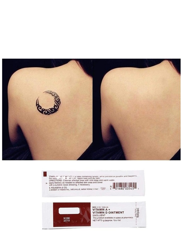 Tattoo Scar Repair Gel, 50Pcs Microblading Aftercare Ointment Vitamin A&D Anti-Inflammatory Anti Scar Tattoo Aftercare Cream for Makeup Microblading and Tattoo Healing Art Tattoo Supplies