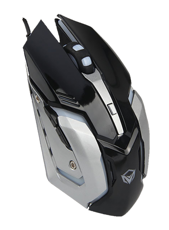 Meetion M915 Backlit Optical Gaming Mouse, Black/Silver