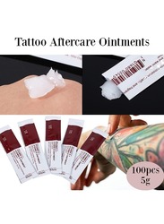 Tattoo Scar Repair Gel, 100Pcs Microblading Aftercare Ointment Vitamin A&D Anti-Inflammatory Anti Scar Tattoo Aftercare Cream for Makeup Microblading and Tattoo Healing Art Tattoo Supplies