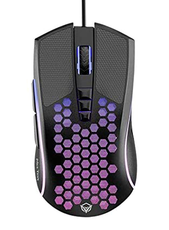 Meetion GM015 Lightweight Honeycomb Optical Gaming Mouse, Black