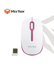 Meetion R547 Wireless Optical Mouse with 2.4G 1600dpi, Pink