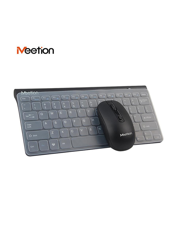 Meetion Mini4000 2.4Ghz Wireless English Keyboard and Mouse, Black