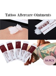 Tattoo Scar Repair Gel, 50Pcs Microblading Aftercare Ointment Vitamin A&D Anti-Inflammatory Anti Scar Tattoo Aftercare Cream for Makeup Microblading and Tattoo Healing Art Tattoo Supplies