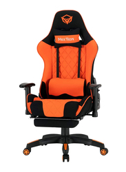 Meetion CHR25 Reclining Gaming Chair with Footrest, Black/Orange