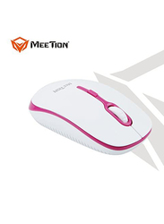 Meetion R547 Wireless Optical Mouse with 2.4G 1600dpi, Pink