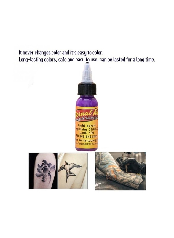 1-Bottles 30ml Tattoo Makeup Ink Pigment Professional Beauty Body Art Inks Color Light Purple