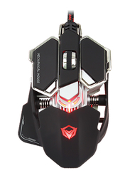 Meetion M990 Mechanical USB Optical Gaming Mouse, Black/Silver