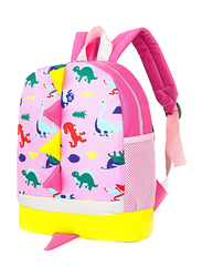 Lakeausy Leash Dinosaur Zoo Preschool Strap Backpack for Girls, Pink