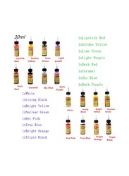 16-Bottles 30ml Tattoo Makeup Ink Pigment,Professional Beauty Body Art Inks,16 Different Colors