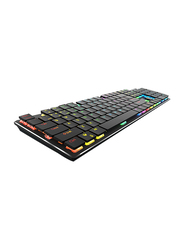 Meetion MK80 Wired Ultra-thin Mechanical Gaming English Keyboard with RGB Backlit, Chocolate Keycaps, Black