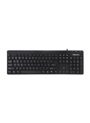 Meetion AK100 Wired Standard Corded English Keyboard, Black