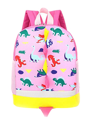 Lakeausy Leash Dinosaur Zoo Preschool Strap Backpack for Girls, Pink