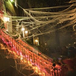 Turnmeon Halloween Spider Web Decorations, 1000 Sqft, US41 H-3, Black/White