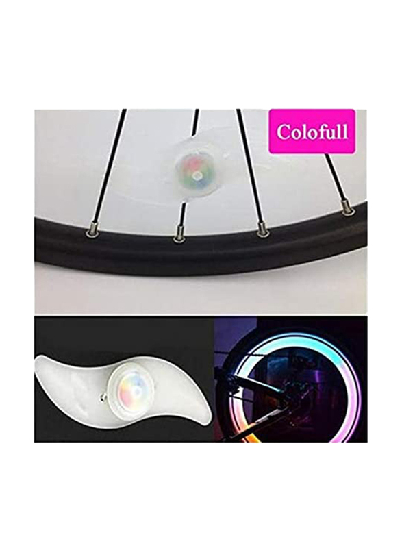 Bike Spoke Wheel Tyre Wire Right Flash Model Neon LED Lamp Light, Multicolor