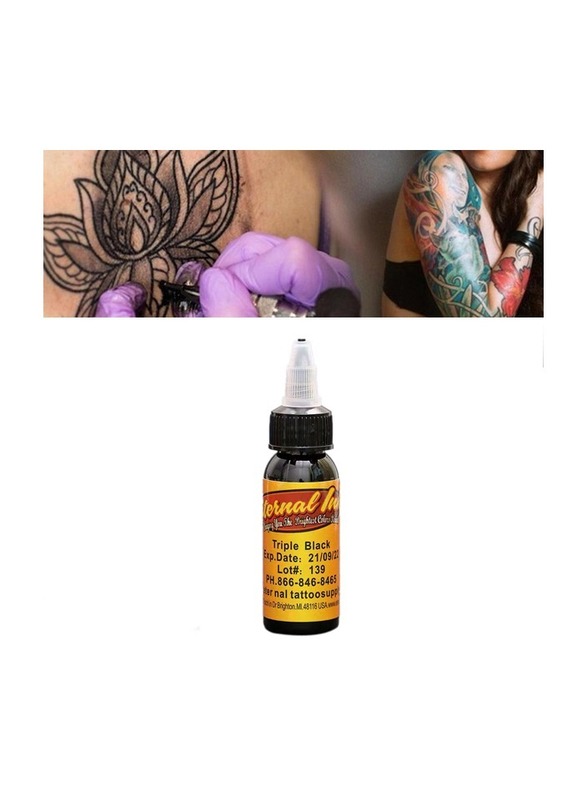 1-Bottles 30ml Tattoo Makeup Ink Pigment,Professional Beauty Body Art Inks,Colour Triple Black