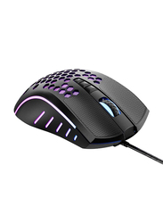 Meetion GM015 Lightweight Honeycomb Optical Gaming Mouse, Black