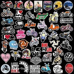 Motorcycle Amaon Hot Style Pull Pole Box Skateboard Refrigerator Notebook Stickers, 50-Pieces, Ages 1+