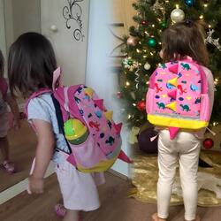 Lakeausy Leash Dinosaur Zoo Preschool Strap Backpack for Girls, Pink
