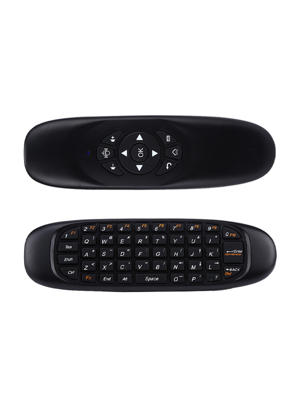 C120 2.4GHz Mini Wireless Air Mouse Keyboard with Remote Control, Black