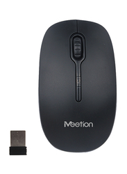 Meetion R547 Wireless Optical Mouse with 2.4G 1600dpi, Black