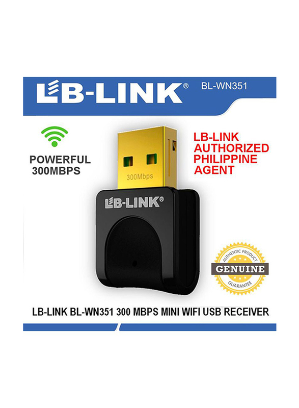 Lb-Link BL-WN351 300Mbps Wireless N USB Adapter, Black