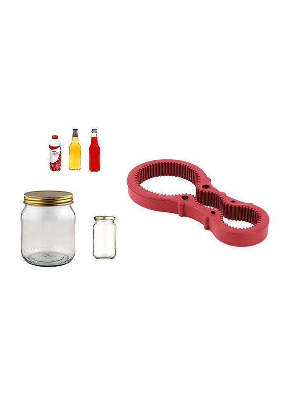 3-in-1 Bottle and Jars Opener, Item No 346-2, Red