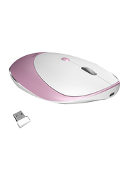 Meetion R600 Slim Rechargeable Silent Wireless Optical Mouse, Pink