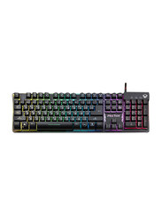 Meetion K9300 Wired Colorful Rainbow Gaming English Keyboard with RGB Backlit, Black