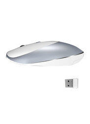 Meetion R600 Slim Rechargeable Silent Wireless Optical Mouse, Sliver