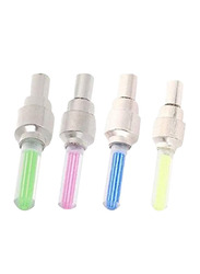 Bicycle Valve Caps Tyre Wheel Lighting Neon LED Lamp Light, without 3 AG10 Button, Multicolor