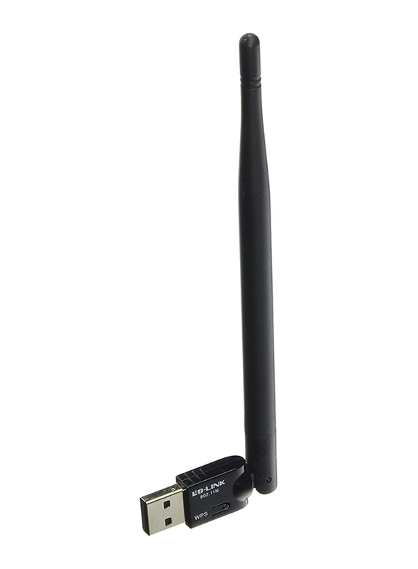 Lb-Link 150Mbps 802.11n/g/b Wireless Mini USB Adapter with Antenna, Black