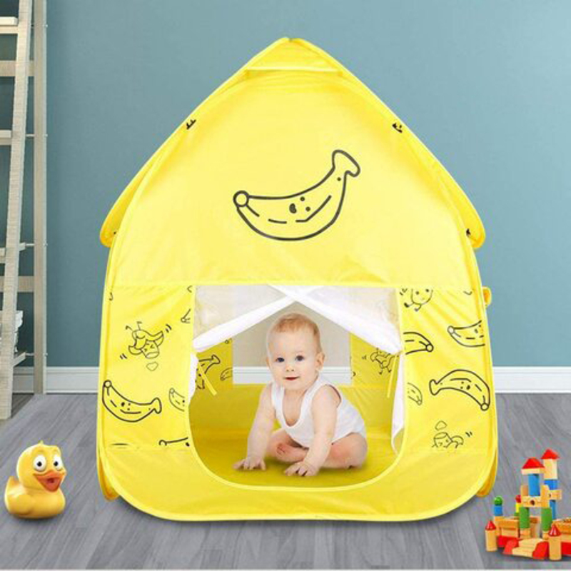 Golden Rose Outdoor/Indoor Banana Design Beach Camping Shelter Tent for Kids, Yellow