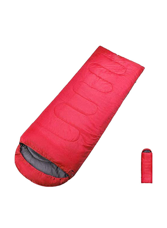 

Generic Adult Warm Soft Waterproof Camping Hiking Large Single Sleeping Bag, Red, Single