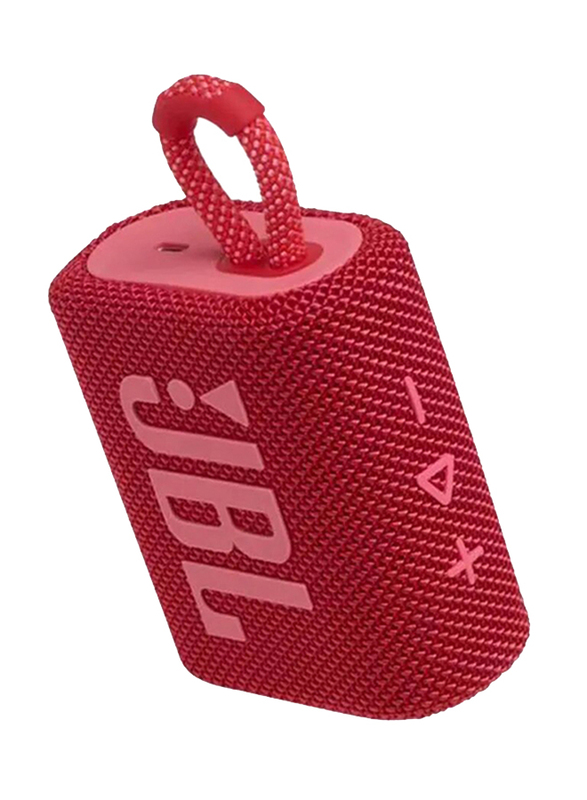 JBL GO 3 IP67 Waterproof Portable Wireless Speaker, Red