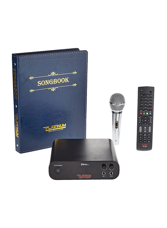 The Platinum Karaoke Piano SD Card Player with 1 Cord Mic, Remote & Song Book Set, Multicolour