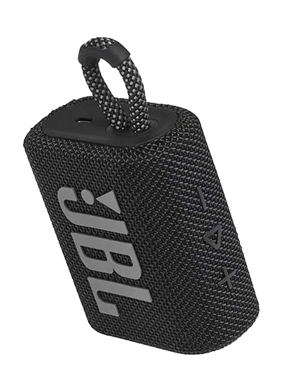 JBL GO 3 IP67 Waterproof Portable Wireless Speaker, Black