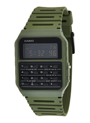 Casio Digital Youth Watch for Men with Resin Band, Water Resistant, CA-53WF-3BDF, Green