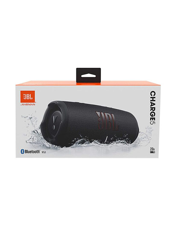 JBL Charge 5 IP67 Waterproof Portable Bluetooth Speaker, Black