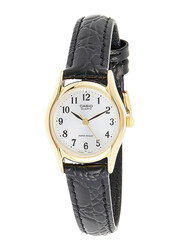Casio Analog Watch for Women with Leather Band, Water Resistant, LTP-1094Q-7B2, Black-White