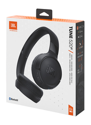 JBL Tune 520BT Wireless On-Ear Headphones with Mic, Black