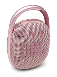 JBL Clip 4 IP67 Water Resistant Portable Mini Bluetooth Speaker, Pink