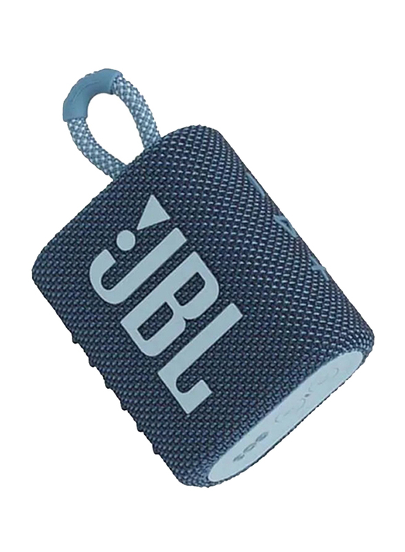 JBL GO 3 IP67 Waterproof Portable Wireless Speaker, Blue