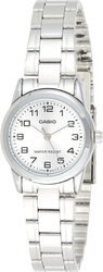 Casio Analog Watch for Women with Stainless Steel Band, Water Resistant, LTP-V001D-7B, Silver