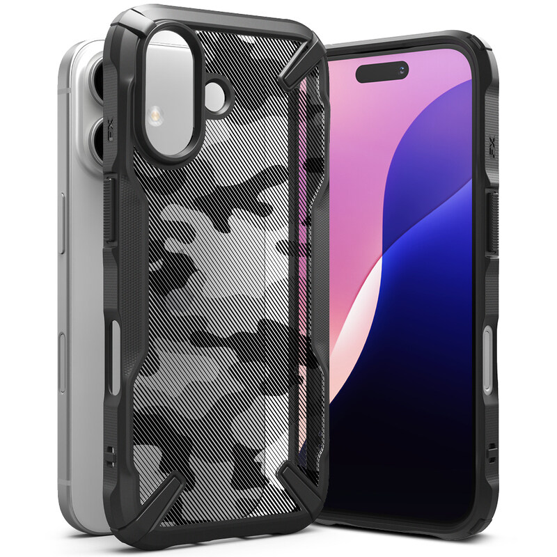 

Ringke - iPhone 16 Case Cover , Fusion X Design Series , Camo Black