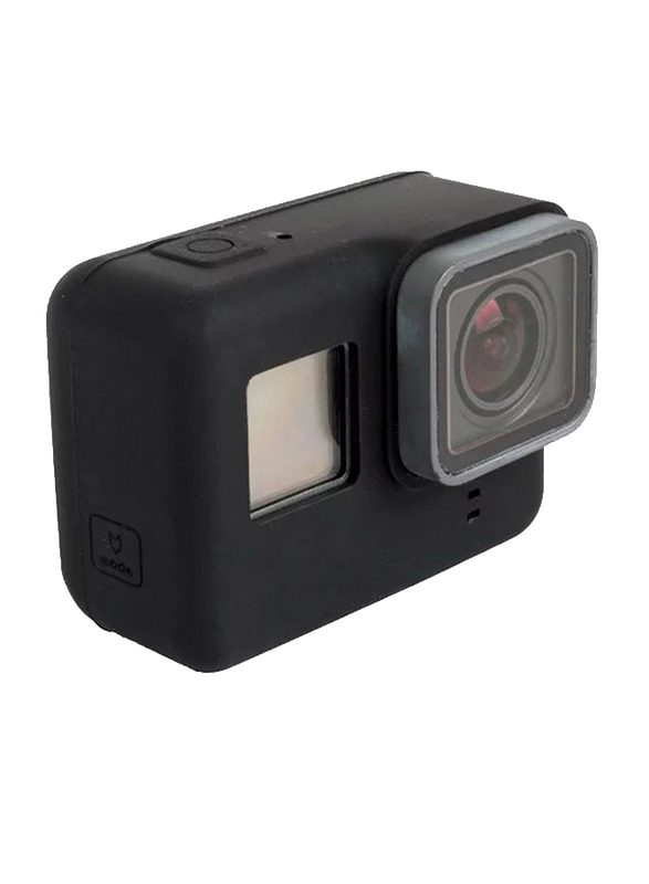 GoPro Hero 5 Sports Action Camera Protective Soft Silicone Case with Lens Cap Cover, Black