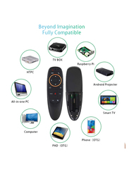 Basics G10G Air Mouse, Remote Control 2.4 GHz Wireless English Keyboard, Black