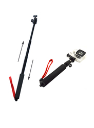 Ozone GoPro Hero 7/6/4/5/SJCAM/YI Action Camera Self-Lock Extendable Handheld Monopod, Black